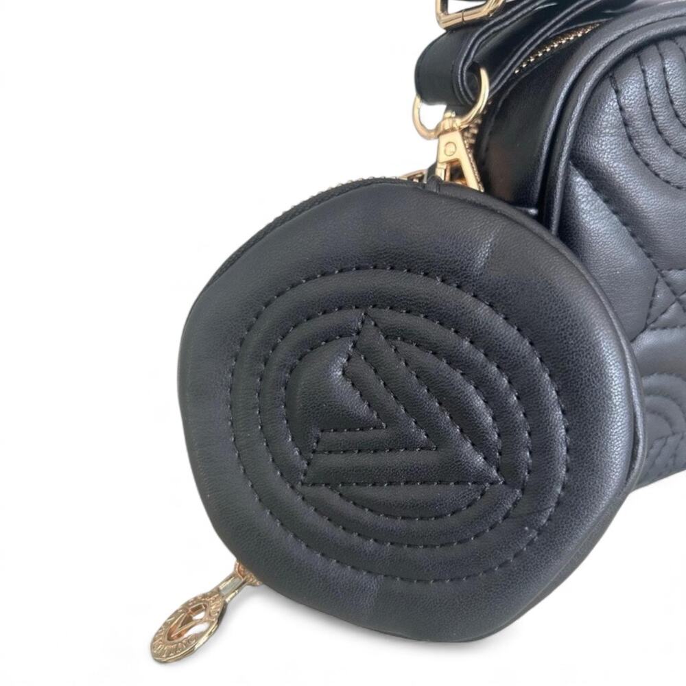 Valentino Orlandi Small Black Quilted Crossbody Camera Bag New With Tags - Picture 4 of 9